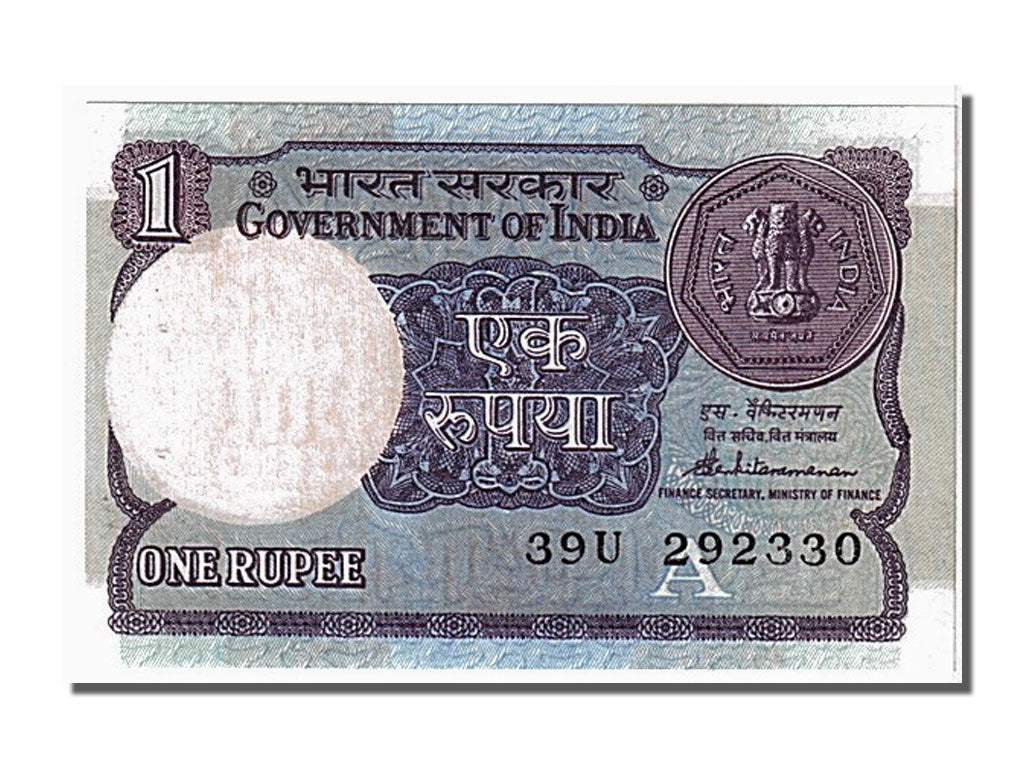 Billete, 1 Rupee, 1986, India, SC