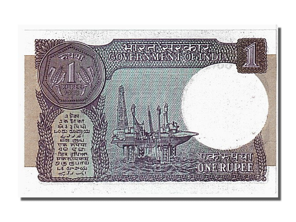 Billete, 1 Rupee, 1986, India, SC