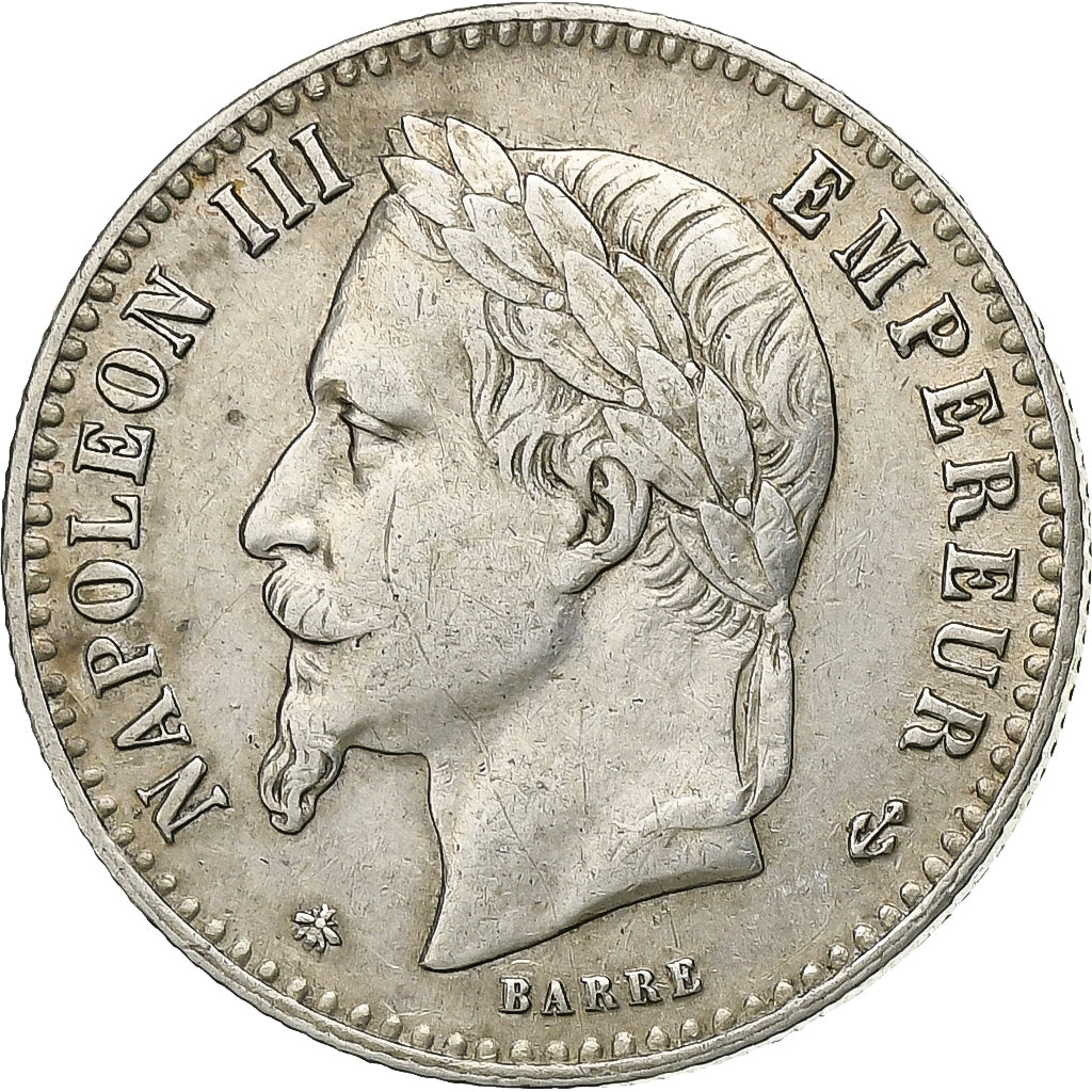 France, Napoleon III, 50 Centimes, 1865, Paris, Silver, EF(40-45), Gadoury:417