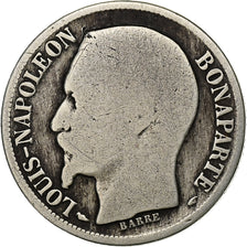 France, Louis-Napoléon Bonaparte, Franc, 1852, Paris, Argent, TB, Gadoury:458