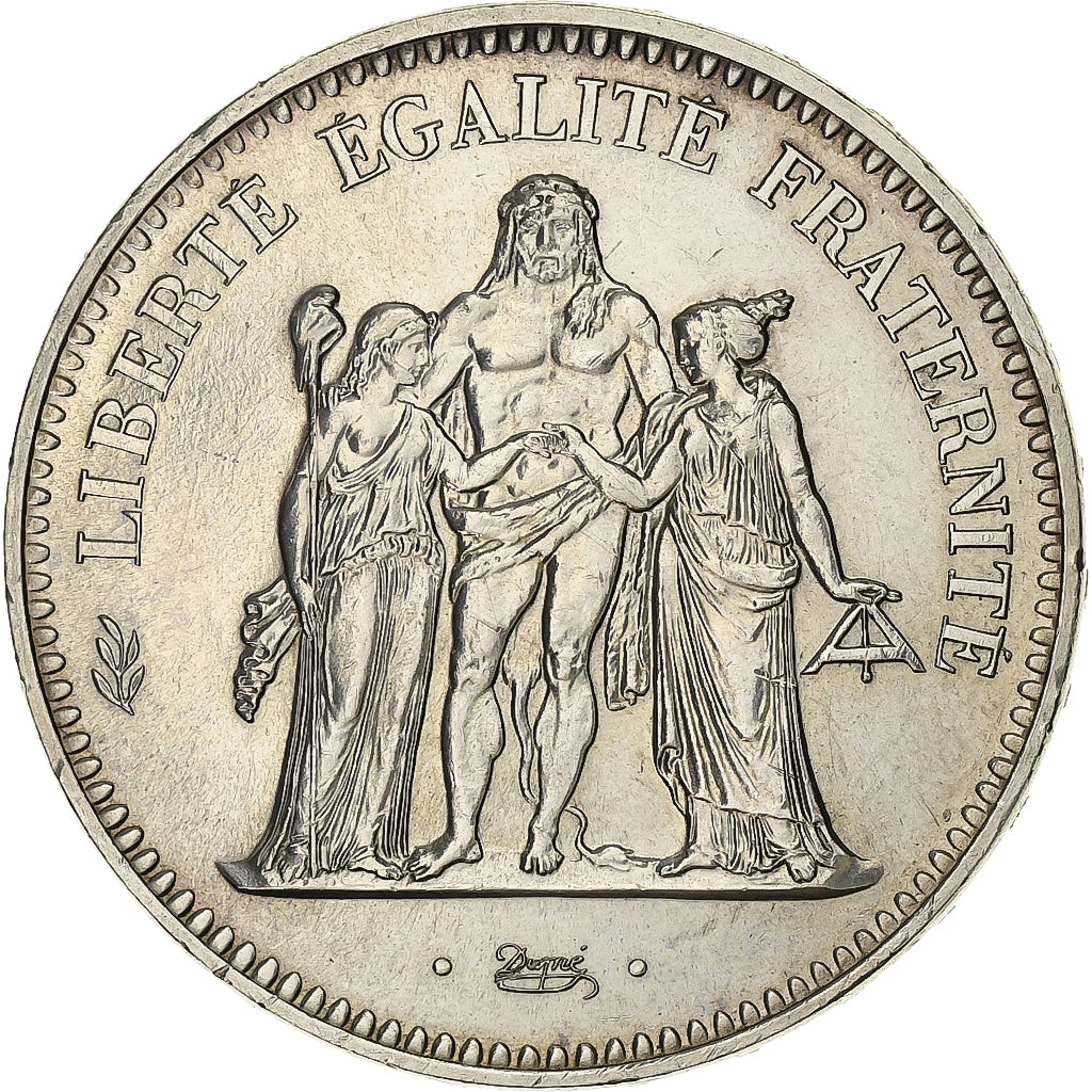 França, 50 Francs, Hercule, 1974, Paris, Avers 20 francs, Prata, MS(60-62)