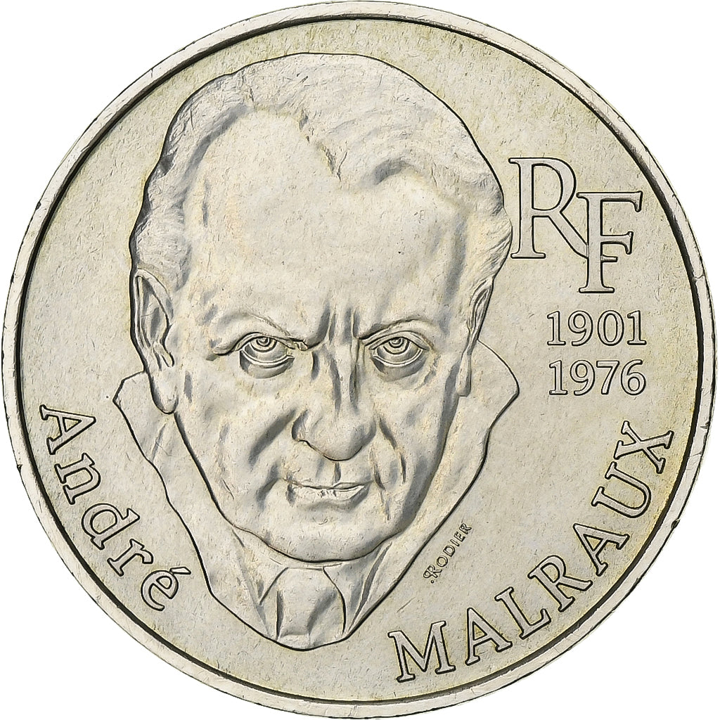 France, 100 Francs, André Malraux, 1997, Paris, Silver, AU(55-58), Gadoury:954