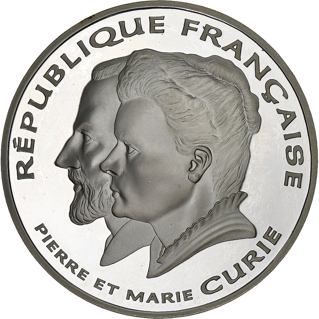 Francia, 100 Francs, Pierre et Marie Curie, 1997, Paris, BE, Argento, FDC
