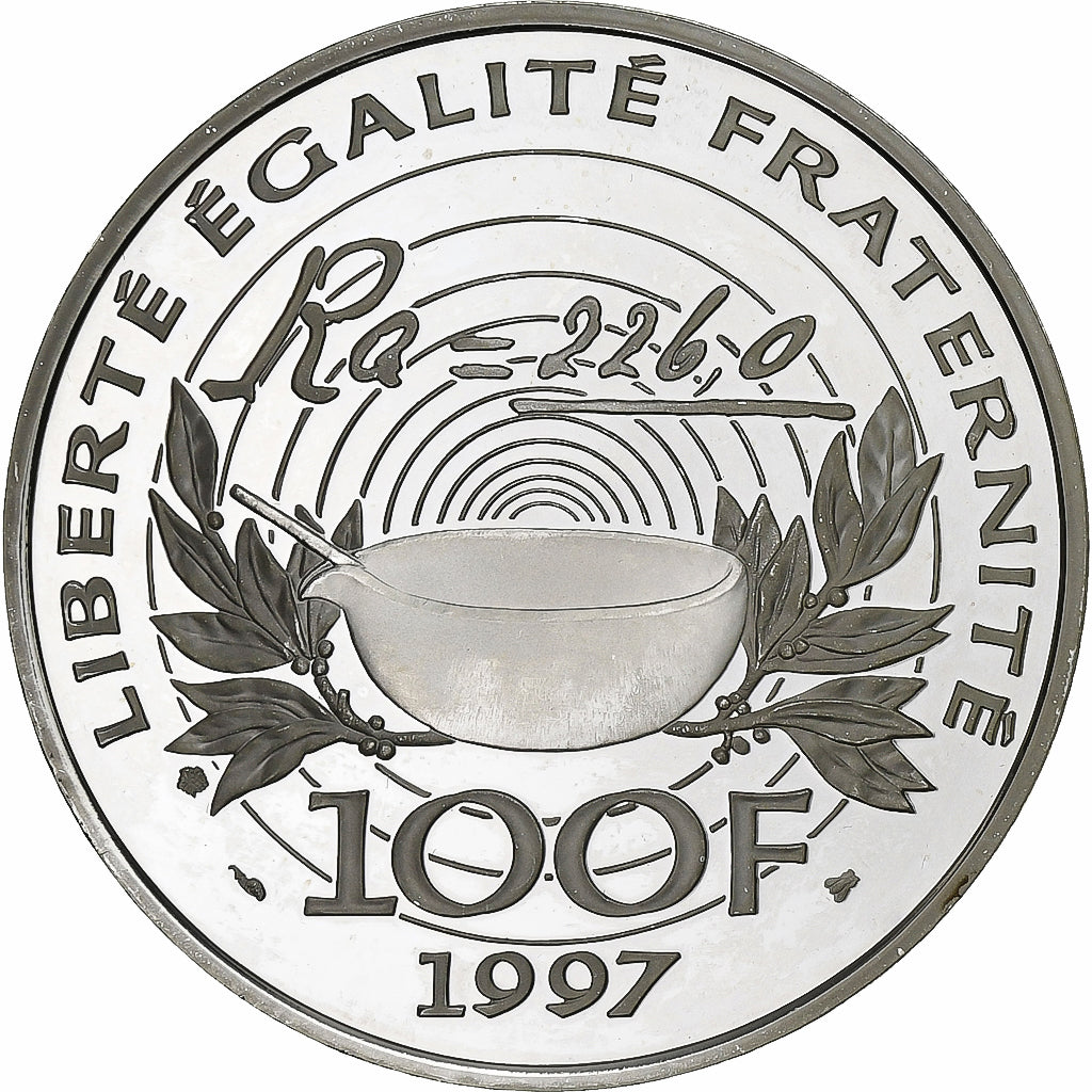Francia, 100 Francs, Pierre et Marie Curie, 1997, Paris, BE, Argento, FDC