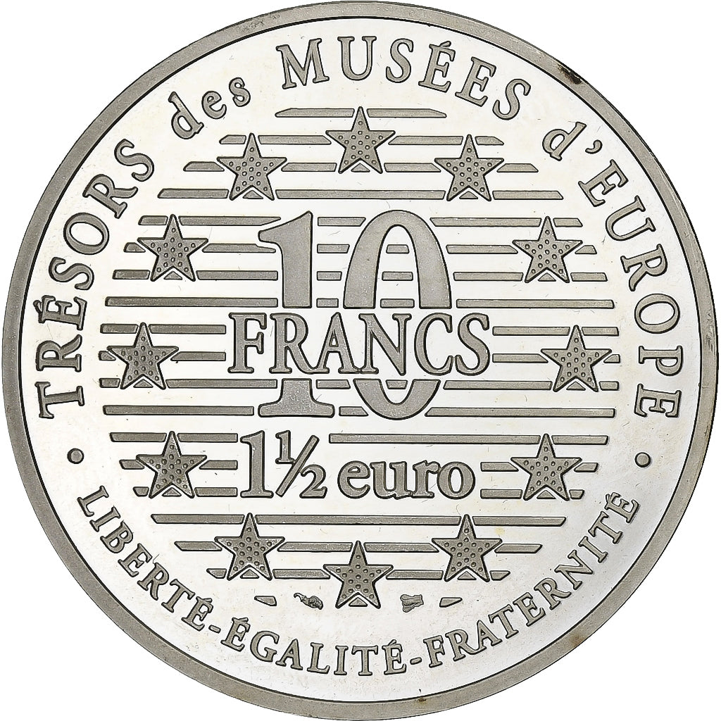 Francia, 10 Francs-1.5 Euro, La petite Danseuse, 1997, Paris, BE, Argento, FDC