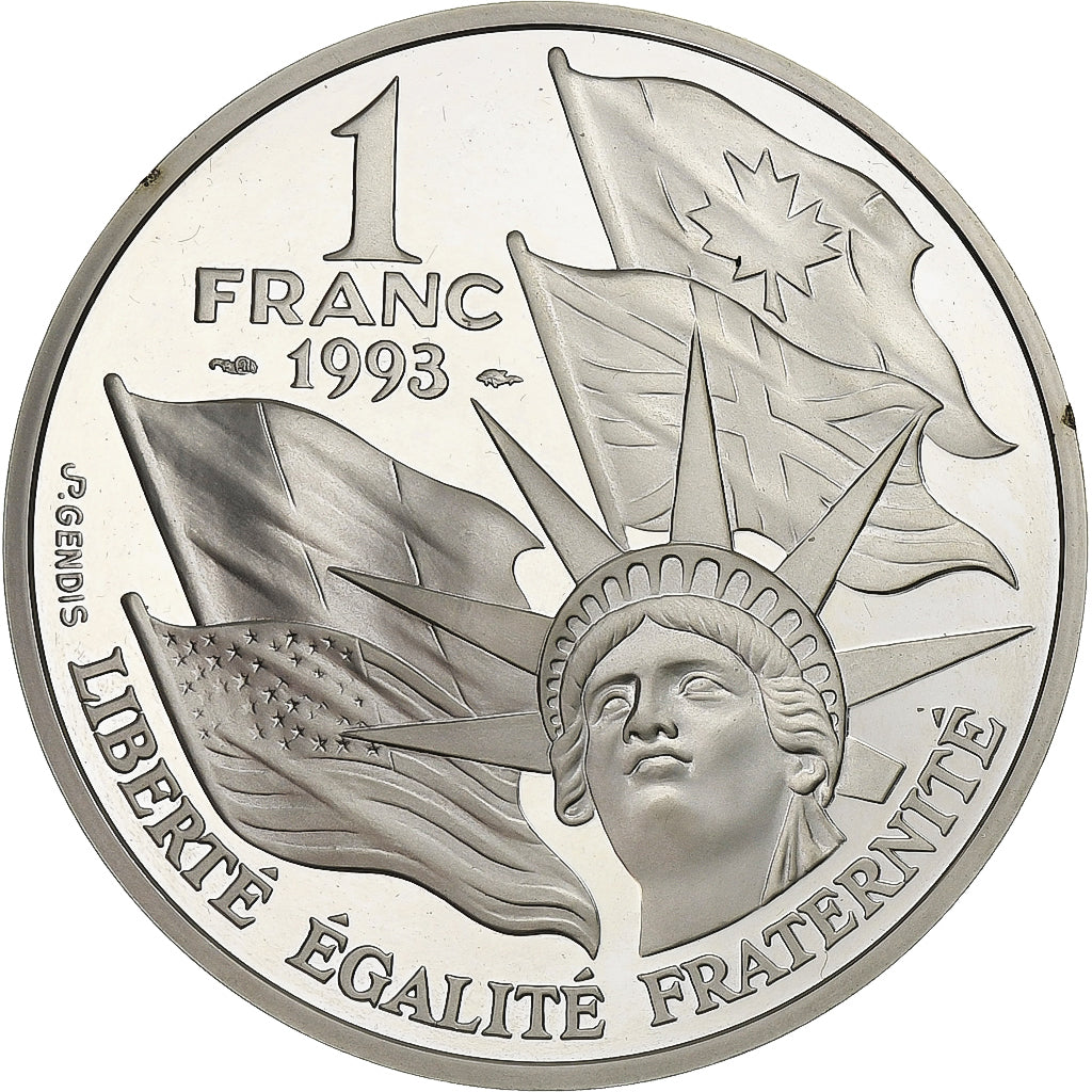 Frankreich, Franc, Cinquantenaire du Débarquement, 1993, Paris, BE, Silber