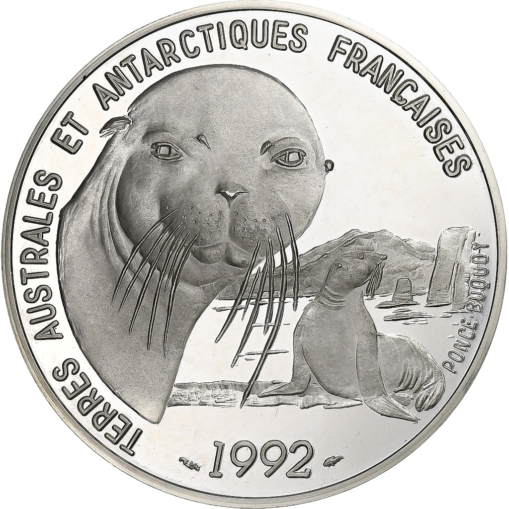 Francia, 100 Francs, Terres Australes, 1992, Paris, BE, Argento, FDC
