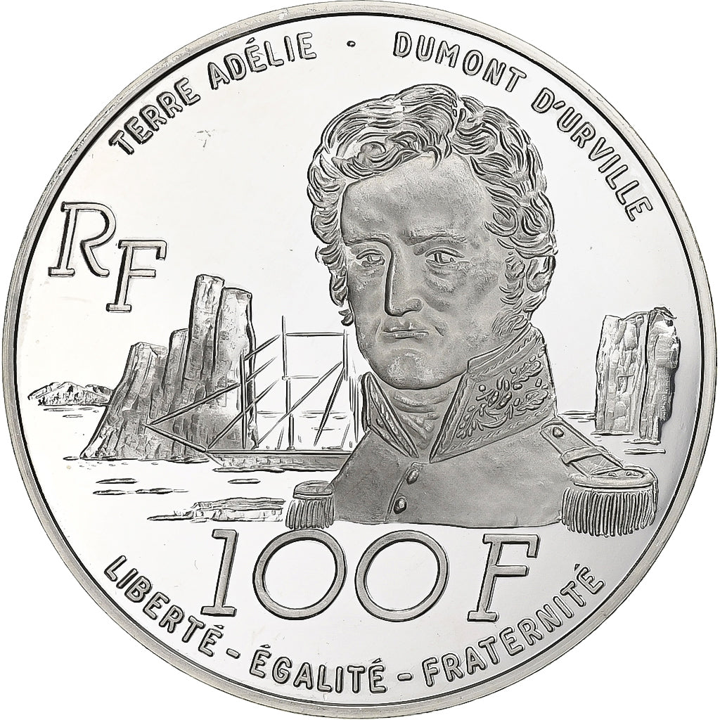 Francia, 100 Francs, Terres Australes, 1992, Paris, BE, Argento, FDC