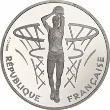 Francia, 100 Francs, Basketball, Lancer Franc, 1991, Paris, BE, Argento, FDC