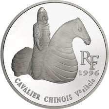 France, 10 Francs-1.5 Euro, Cavalier chinois, 1996, Paris, BE, Silver