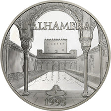 France, 100 Francs-15 Ecus, L'Alhambra, 1995, Paris, Abeille, Silver, MS(65-70)