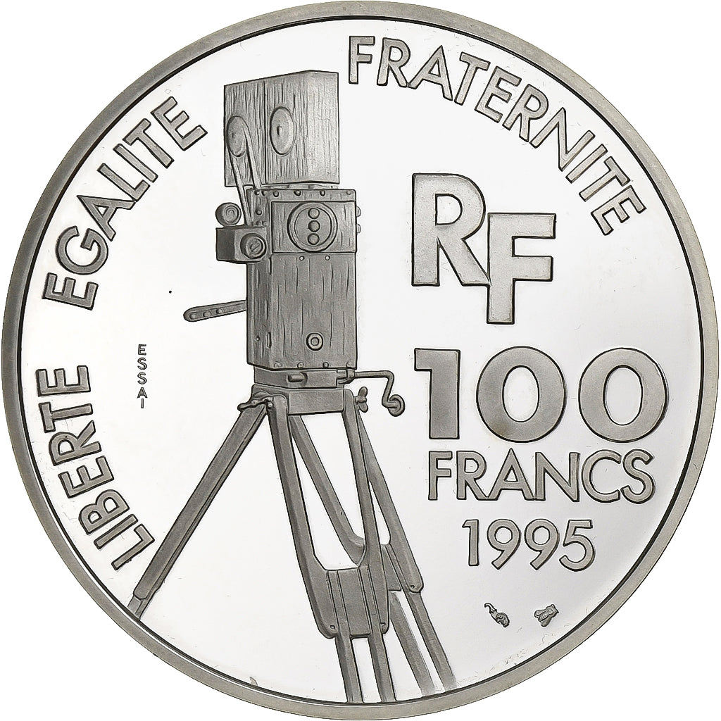 Frankreich, 100 Francs, Jean Renoir, 1995, Paris, ESSAI, Silber, STGL