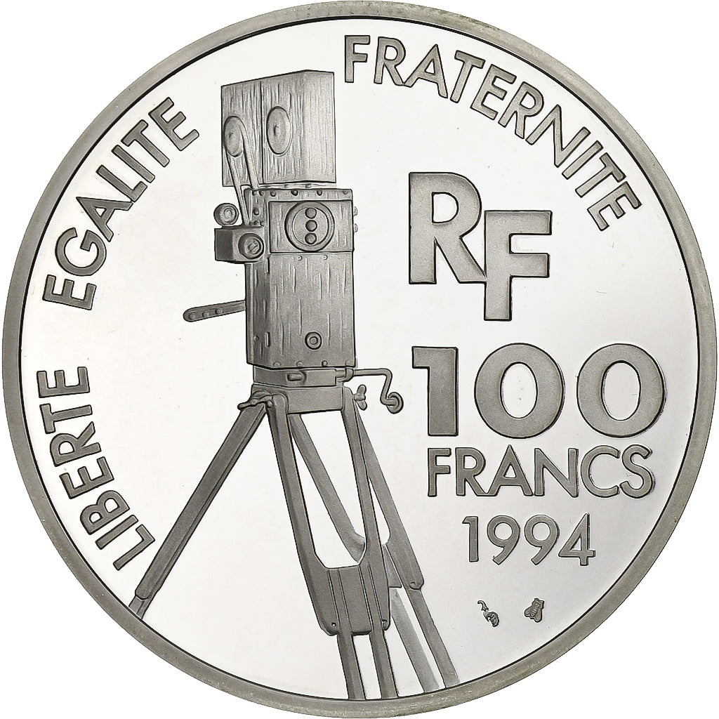 Francia, 100 Francs, Charlie Chaplin, 1994, Paris, ESSAI, Argento, FDC