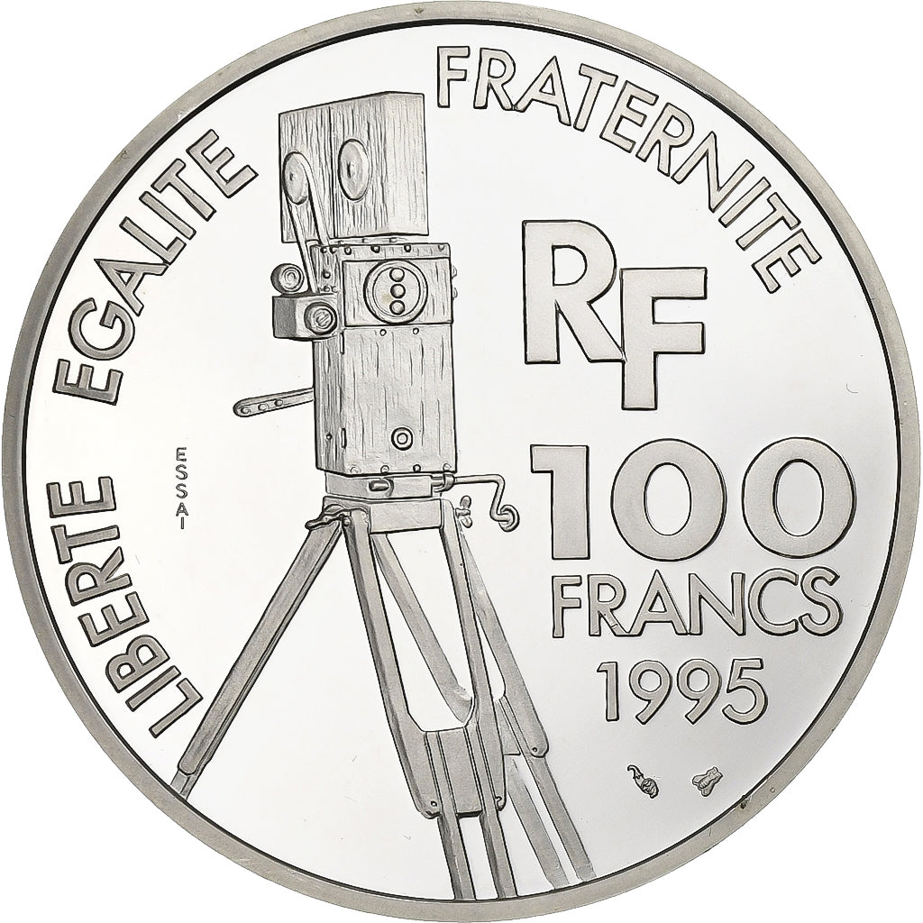 Frankreich, 100 Francs, Alfred Hitchcock, 1995, Paris, ESSAI, Silber, STGL