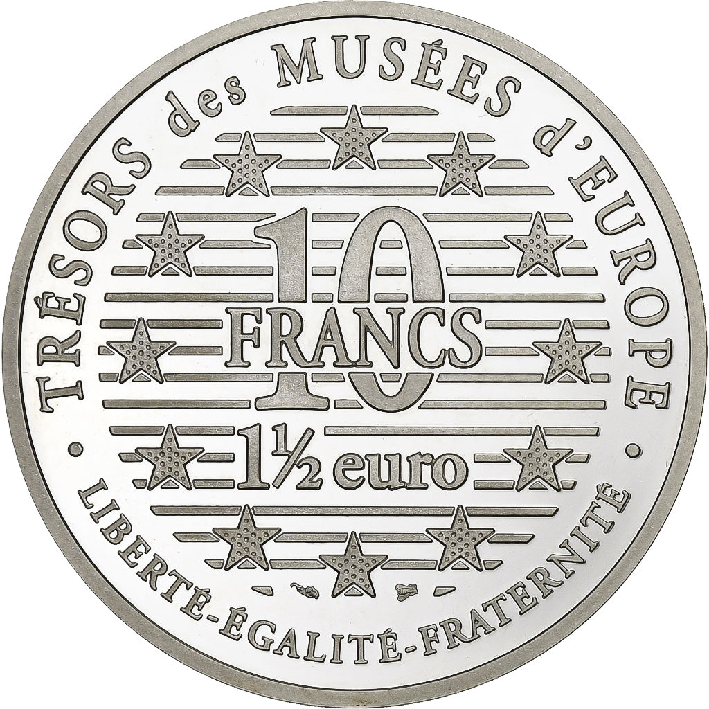 Frankrijk, 10 Francs-1.5 Euro, Autoportrait de Dürer, 1997, Paris, BE, Zilver