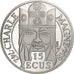Francja, 100 Francs-15 Ecus, Charlemagne, 1990, Paris, BE, Srebro, MS(65-70)