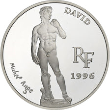 Francia, 10 Francs-1.5 Euro, David by Michelangelo, 1996, Paris, BE, Argento