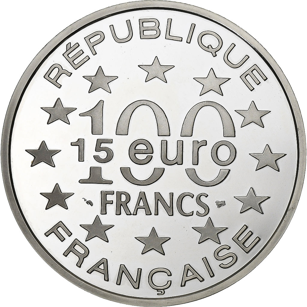 France, 100 Francs-15 Euro, La petite sirène de Copenhague, 1997, Paris, BE
