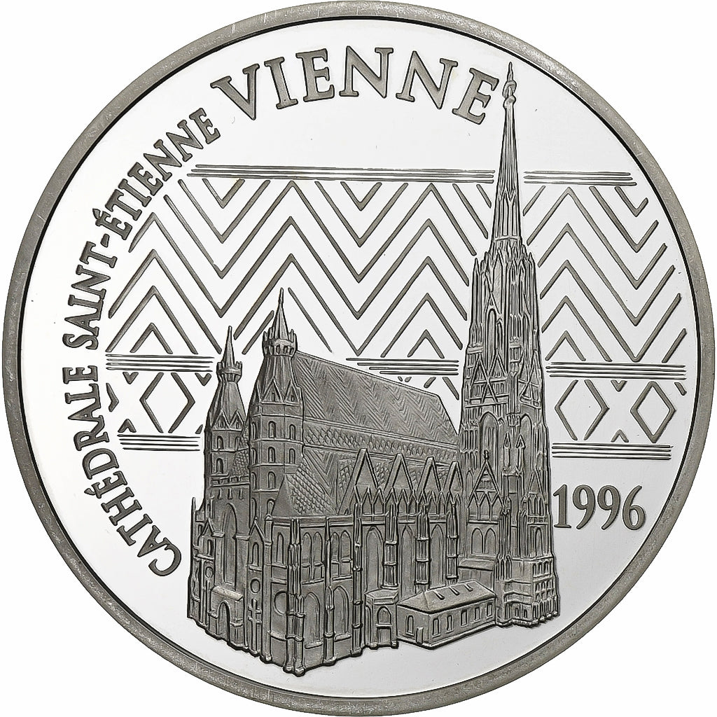 Francia, 100 Francs-15 Euro, Vienne - Cathédrale Saint-Etienne, 1996, Paris