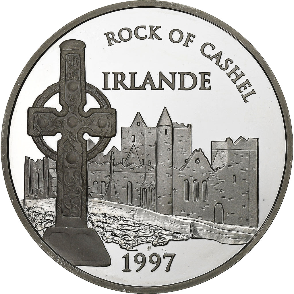 France, 100 Francs-15 Euro, Rock of Cashel, Irlande, 1997, Paris, BE, Silver