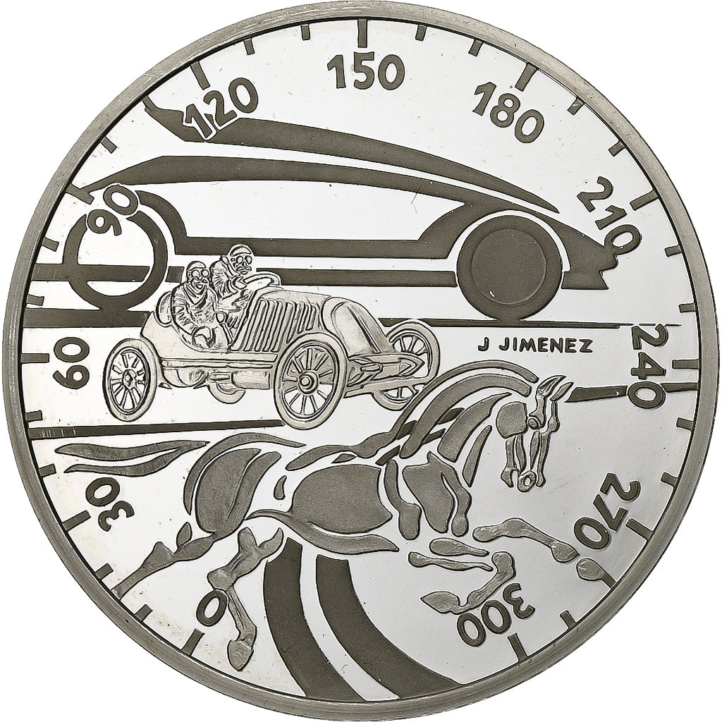 França, 10 Francs, Le siècle de l'automobile, 2000, Paris, BE, Prata