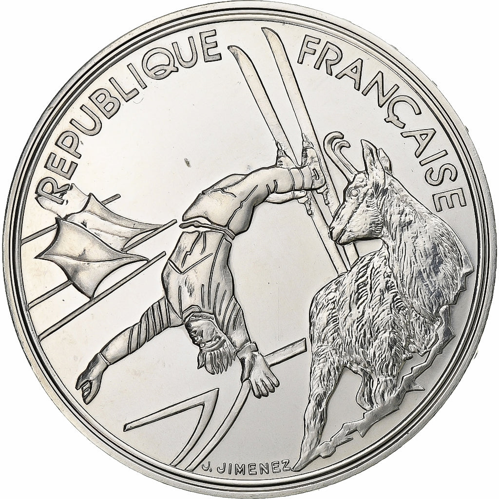 Francia, 100 Francs, Albertville - Ski acrobatique, 1990, Paris, ESSAI, Argento