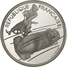 Frankreich, 100 Francs, Albertville - Bobsledding, 1990, Paris, BE, Silber