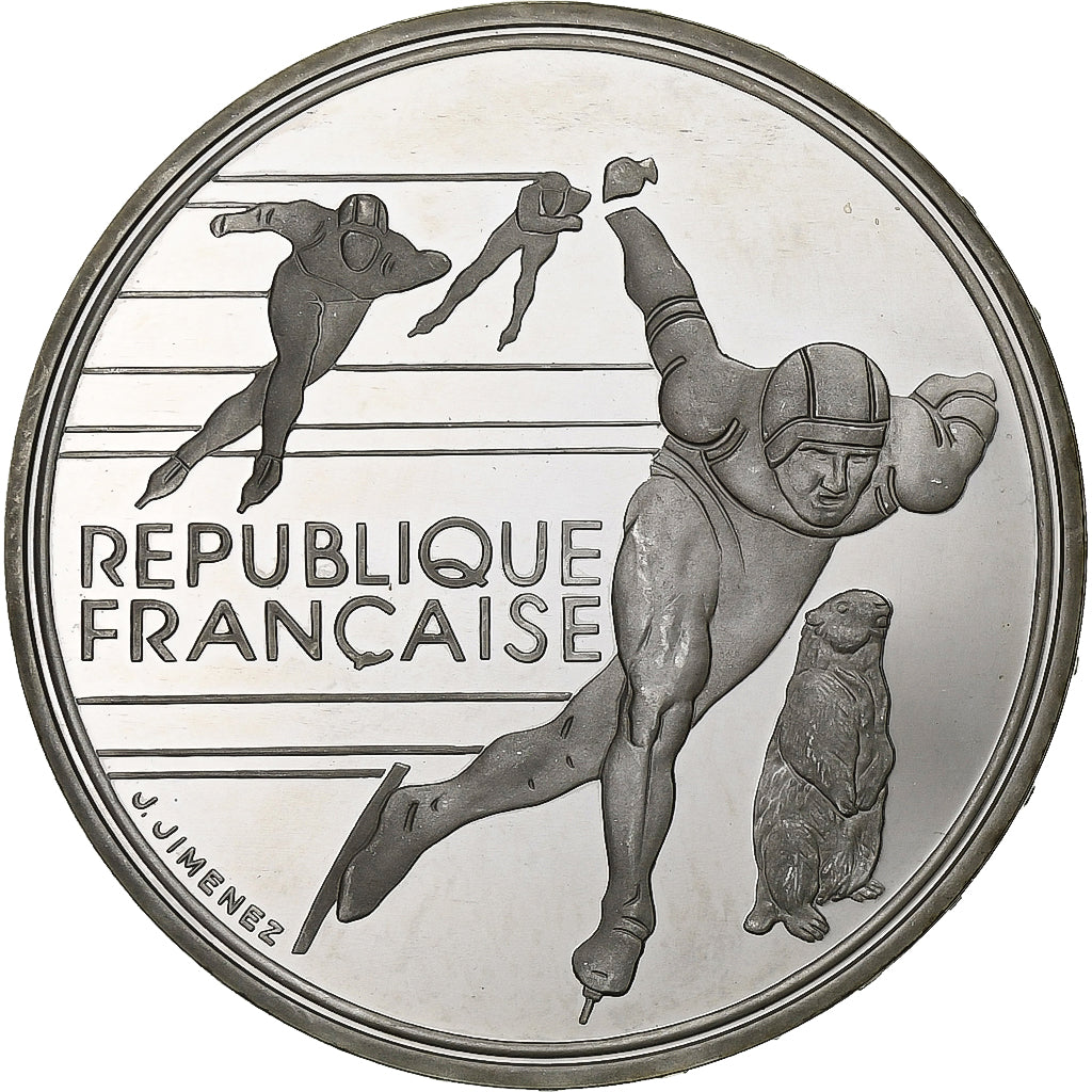 Frankrijk, 100 Francs, Albertville - Patinage de vitesse, 1990, Paris, BE