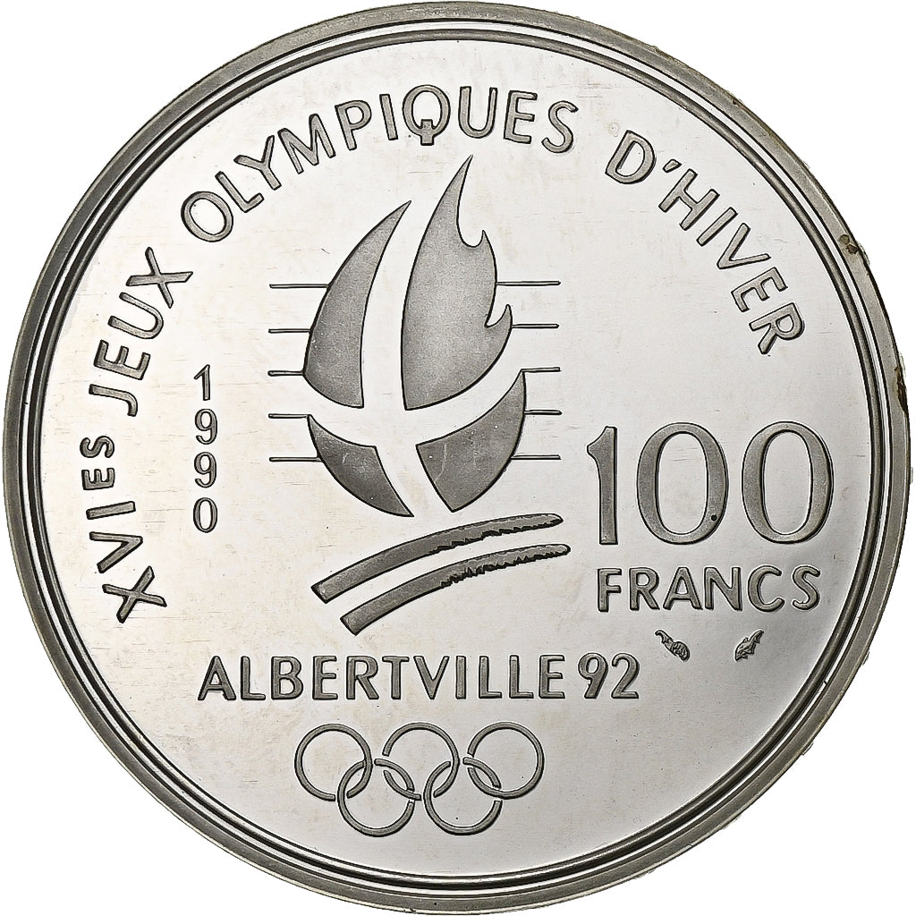 Frankrijk, 100 Francs, Albertville - Patinage de vitesse, 1990, Paris, BE