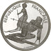 França, 100 Francs, Albertville - Slalom, 1990, Paris, BE, Prata, MS(65-70)