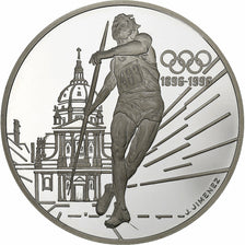 Francia, 100 Francs, JO 1992 Lancer du javelot, 1994, Paris, Abeille, Argento