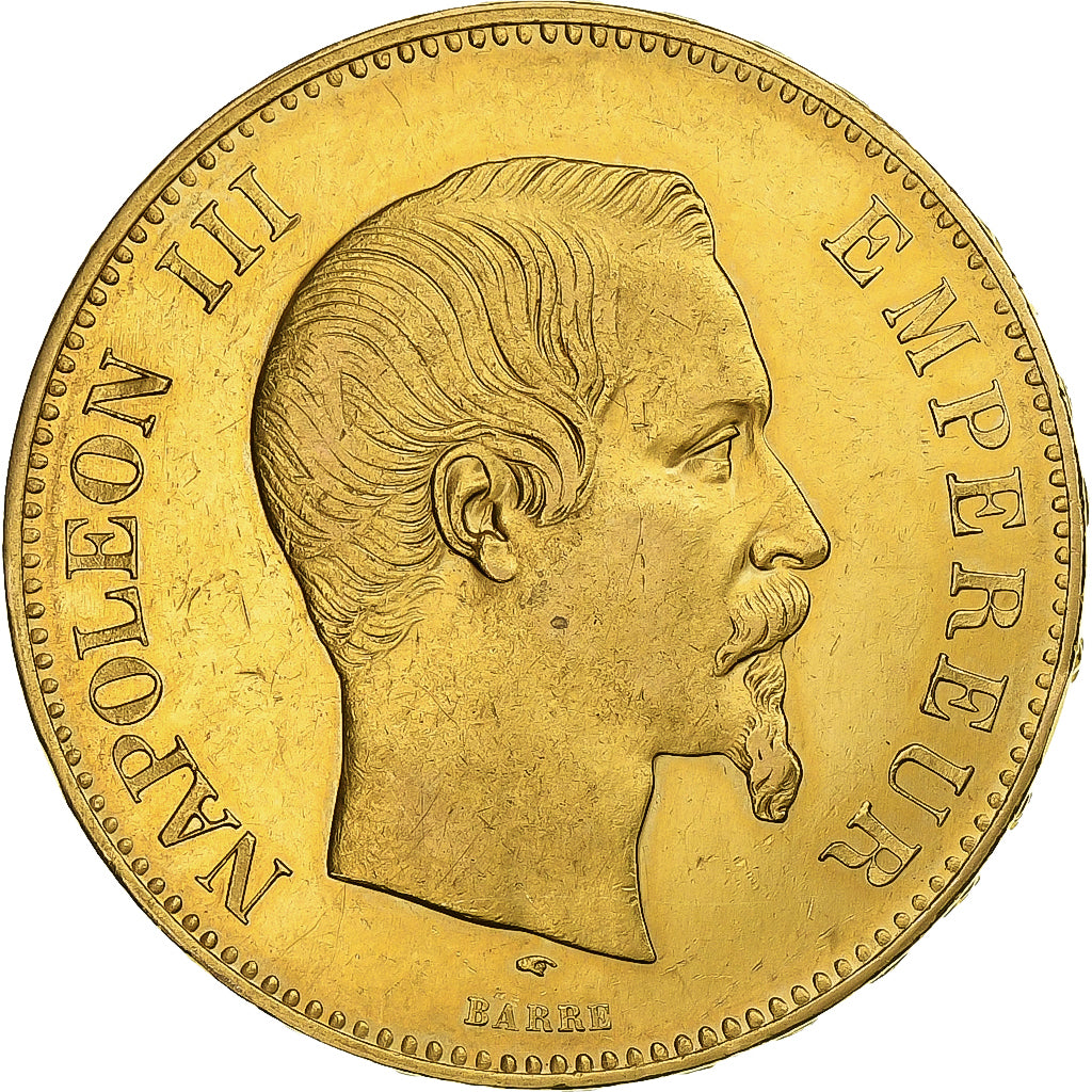France, Napoleon III, 100 Francs, 1857, Paris, Gold, AU(50-53), KM:786.1