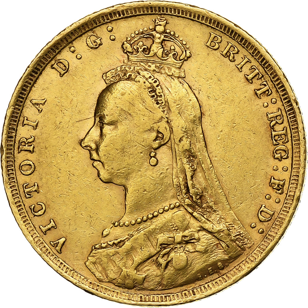 Australia, Victoria, Sovereign, 1888, Sydney, Gold, EF(40-45), KM:10