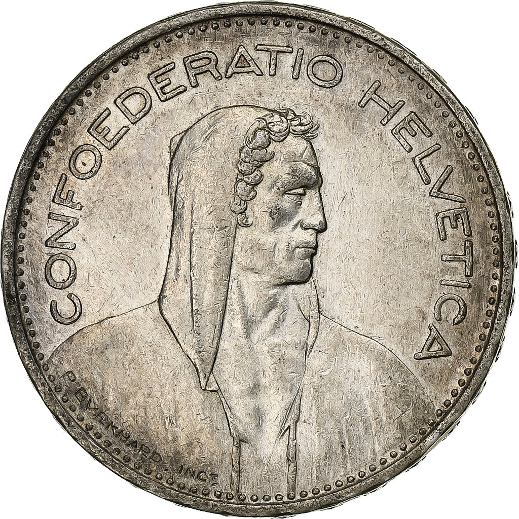 Switzerland, 5 Francs, 1940, Bern, Silver, AU(50-53), KM:40