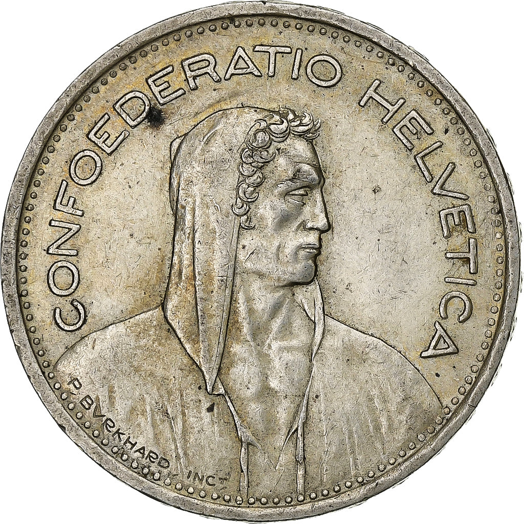 Schweiz, 5 Francs, 1954, Bern, Silber, SS+, KM:40