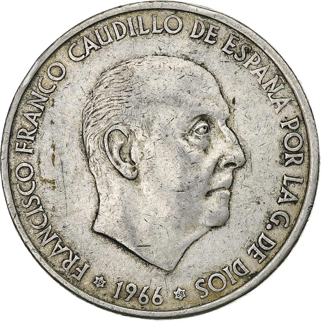 Spain, Caudillo and regent, 100 Pesetas, 1968, Madrid, Silver, EF(40-45), KM:797