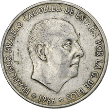 Spain, Caudillo and regent, 100 Pesetas, 1968, Madrid, Silver, EF(40-45), KM:797