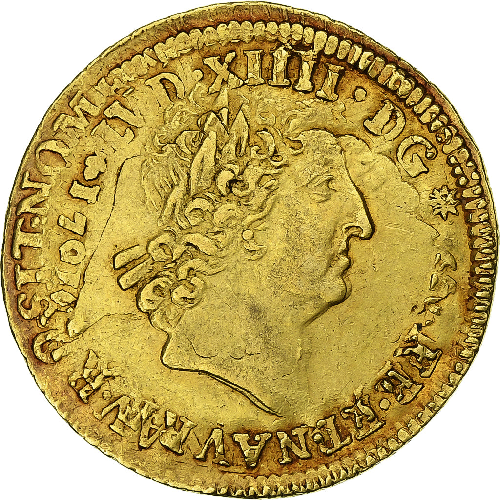Francia, Louis XIV, Louis d'Or, Louis d'or aux insignes, La Rochelle, réformé
