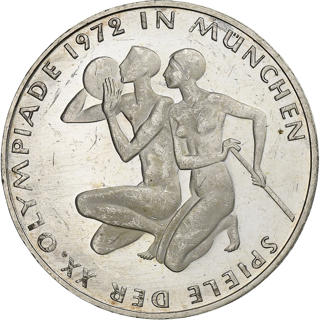 GERMANY - FEDERAL REPUBLIC, 10 Mark, Munich Olympics, 1972, Karlsruhe, Silver