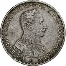 German States, PRUSSIA, Wilhelm II, 3 Mark, 1914, Berlin, Silver, VF(30-35)