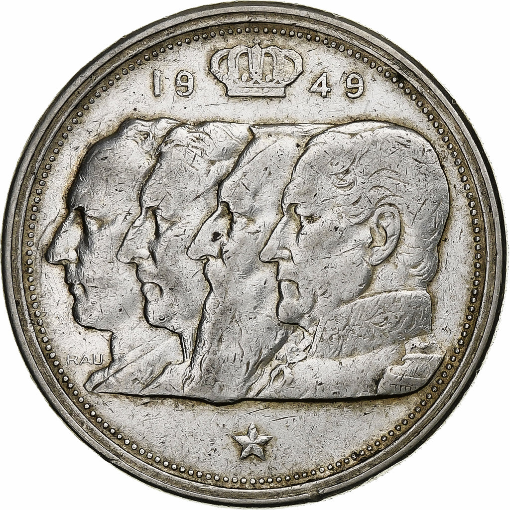 Belgium, Régence Prince Charles, 100 Francs, 100 Frank, 1949, Silver