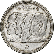 Belgium, Régence Prince Charles, 100 Francs, 100 Frank, 1949, Silver