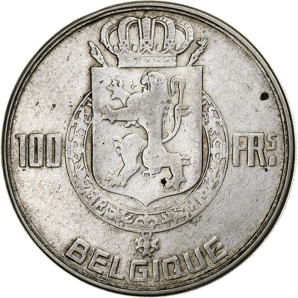 Belgium, Régence Prince Charles, 100 Francs, 100 Frank, 1950, Silver