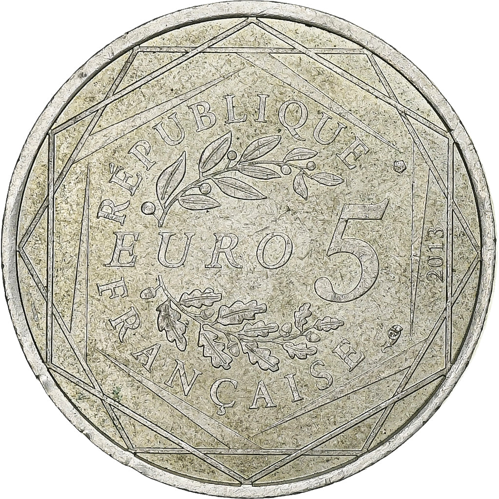 Francja, 5 Euro, Egalité, 2013, Srebro, EF(40-45)