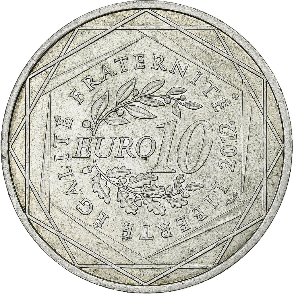 Francja, 10 Euro, Haute-Normandie, 2012, Paris, Srebro, EF(40-45), KM:1874