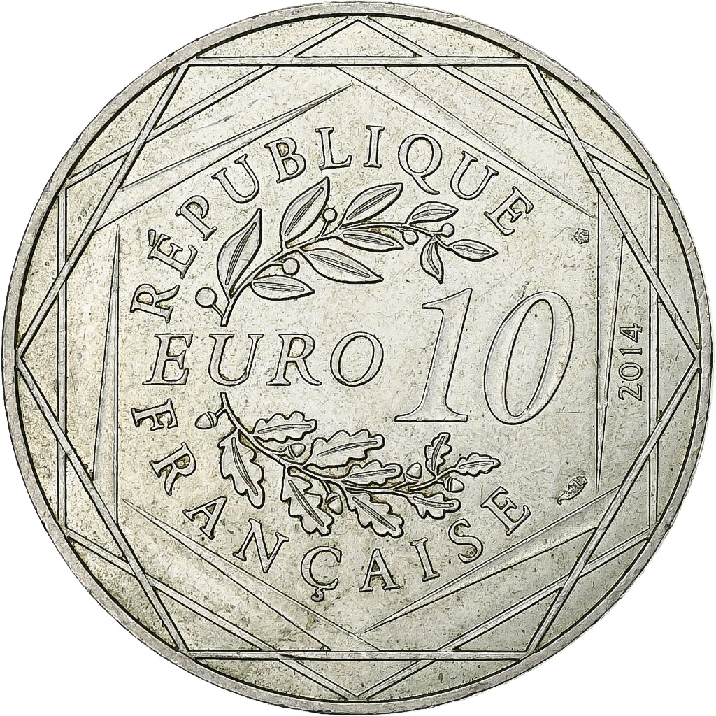 Francja, 10 Euro, Sempé La Liberté, 2014, Paris, Srebro, EF(40-45)