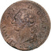 France, Louis XVI, Sol, Sol ou sou, 1791, Paris, 1er sem, Copper, VF(20-25)