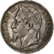 Frankreich, Napoleon III, 5 Francs, 1870, Strasbourg, Silber, SS, Gadoury:739