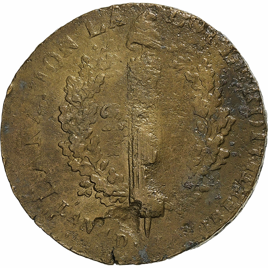 France, Constitution, 2 Sols, 2 sols françois, 1792 / AN 4, Lille, 1er sem