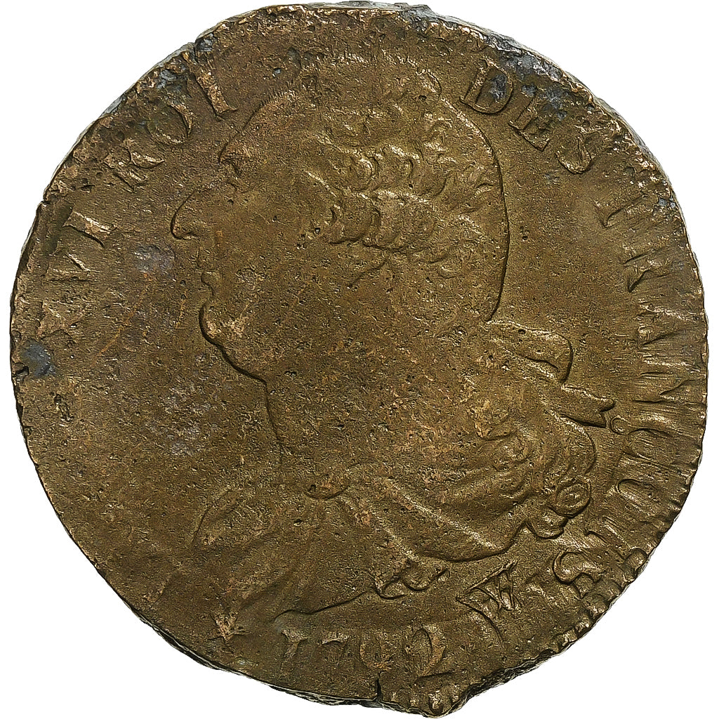 Frankrijk, Constitution, 2 Sols, 2 sols françois, 1792 / AN 4, Arras, 1er sem